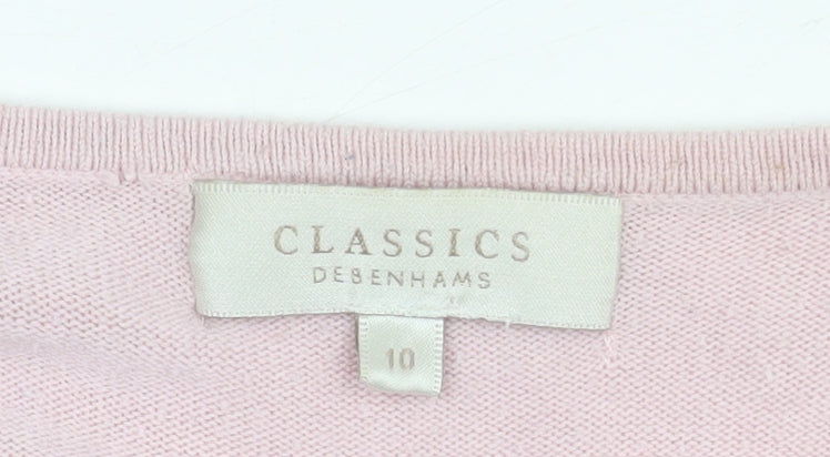 Debenhams Pink Acrylic Cardigan Women Size 10