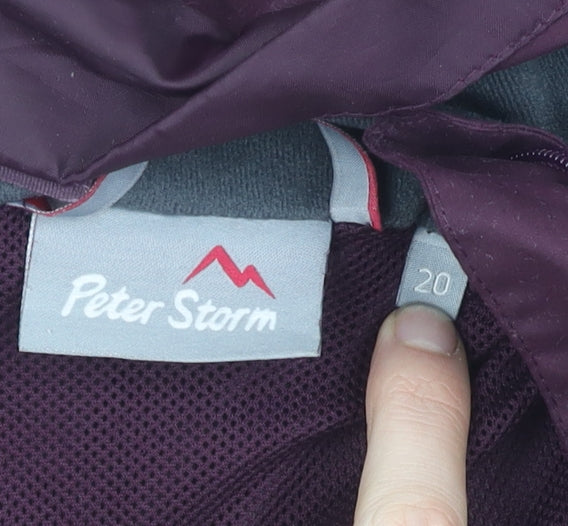 Peter Storm Women's Purple Parka Jacket Size 20 Waterproof