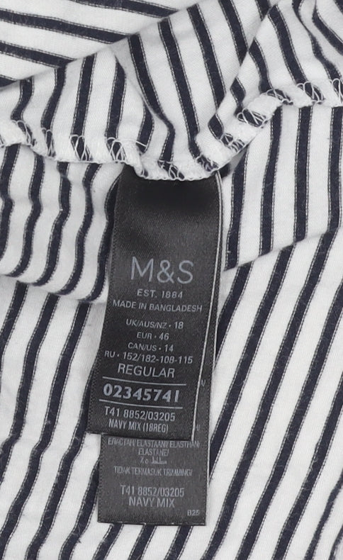 Marks and Spencer Women's Striped T-Shirt, Size 18