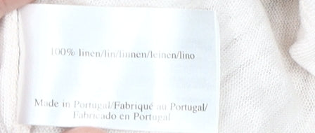 Laura Ashley Women's Beige Linen T-Shirt Size 18