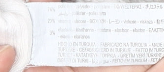 Zara Women's White Cropped T-Shirt, Size 6