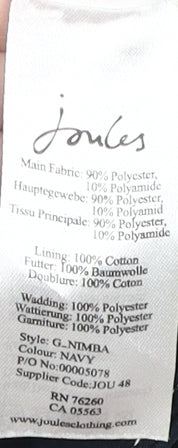 Joules Women's Quilted Waistcoat Blue Size 16