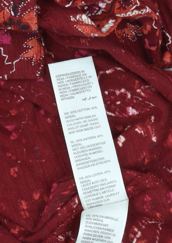 Fat Face Women's Red Floral Blouse Size 8