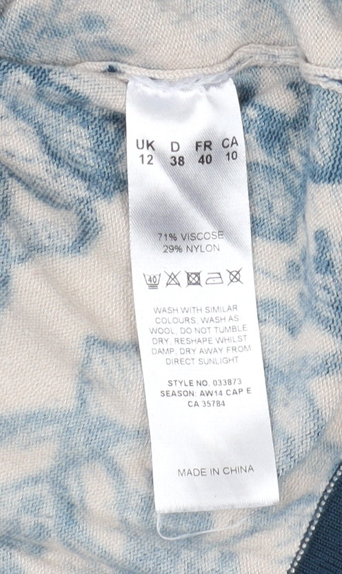 Eastex Women's Blue Floral Pullover Jumper Size 12