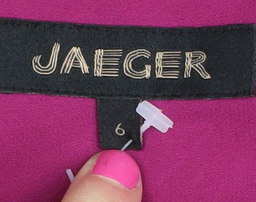 Jaeger Women's Purple Blouse Size 6 Long Sleeve