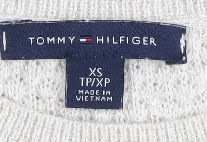 Tommy Hilfiger Women's Ivory XS Pullover Jumper