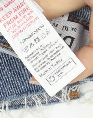 New Look Women's Blue Denim Midi Pencil Skirt