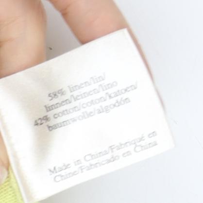 Laura Ashley Women's Yellow Cardigan UK 8 V-Neck Linen Cotton