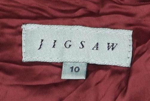 Women's Paisley Velvet A-Line Skirt, Size 10, Red