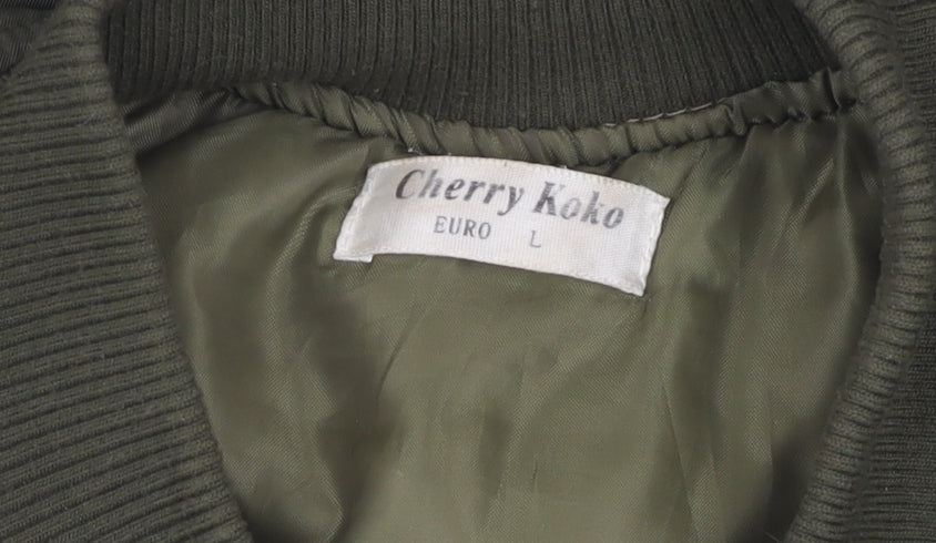 Cherry Koko Women's Green L Bomber Jacket