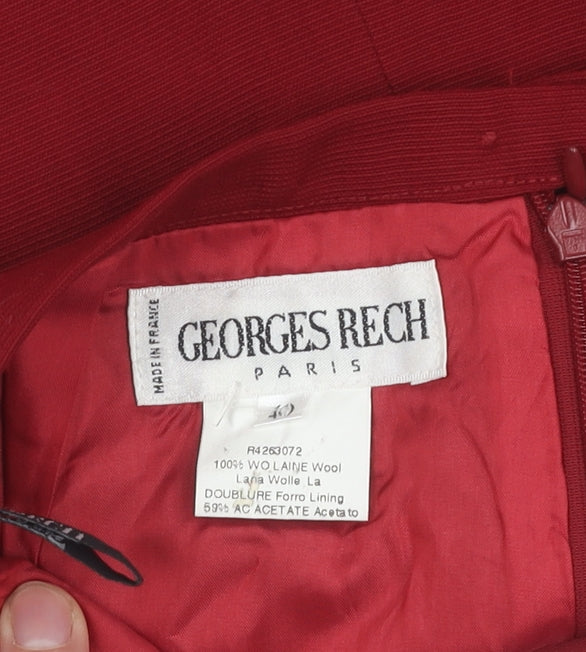Georges Rech Women's Red Midi Pencil Skirt, Size 12