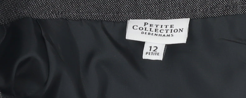 Debenhams Women's Grey Petite Pencil Skirt Size 12