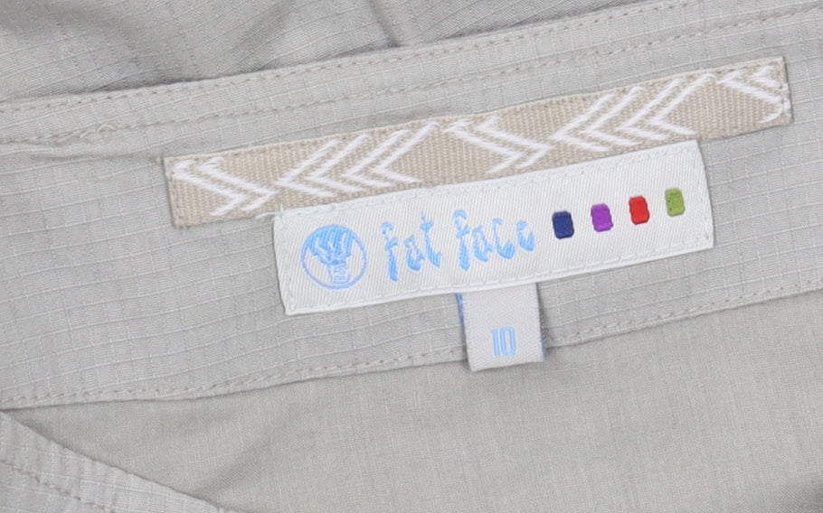 Fat Face Women's Beige A-Line Midi Skirt, Size 10