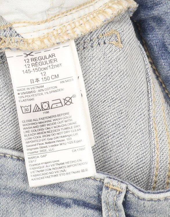 Gap Girls Blue Skinny Jeans 12 Years Slim Fit