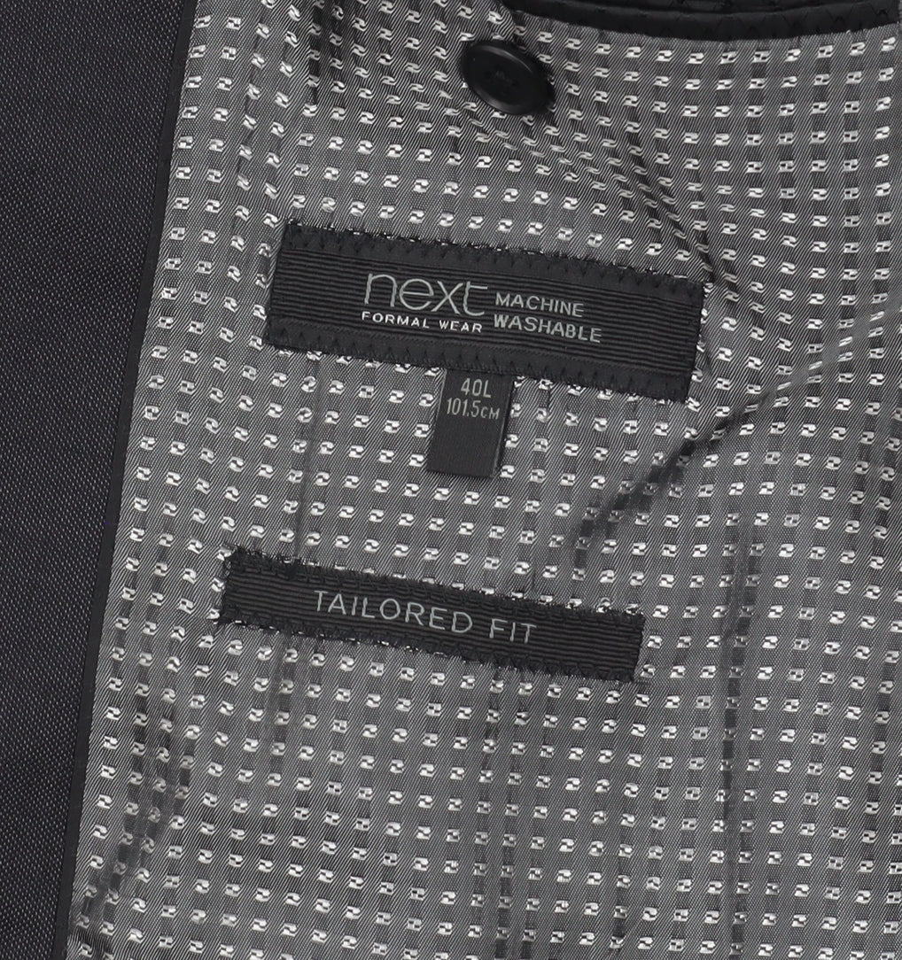 Next Men's Black Tailored Blazer Size 40L Formal