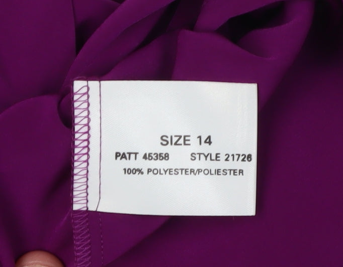 Windsmoor Women's Purple Collared Blouse, Size 14
