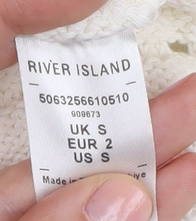 River Island Women’s White Knit A-Line Skirt - Size S