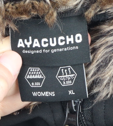 Ayacucho Women's Black Parka Jacket XL