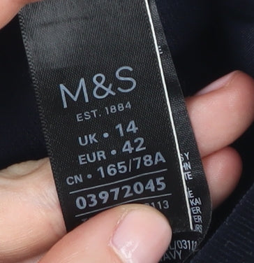 Marks and Spencer Women's Blue Pencil Skirt Size 14