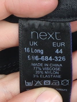 Next Women's Black Jegging Skinny Trousers Size 16