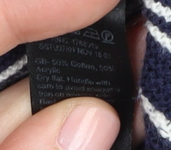 Monsoon Women's Blue Striped Cardigan Size 10