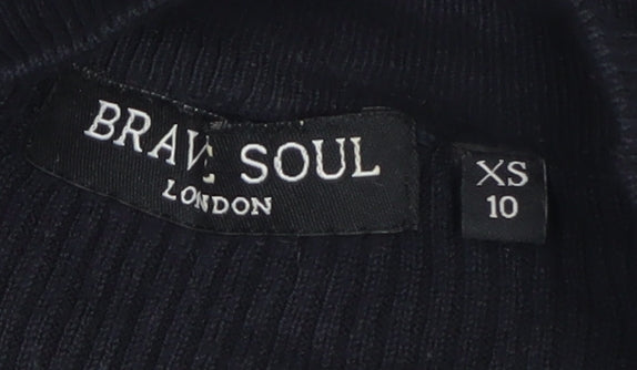 Brave Soul Women's Black XS Full Zip Jumper