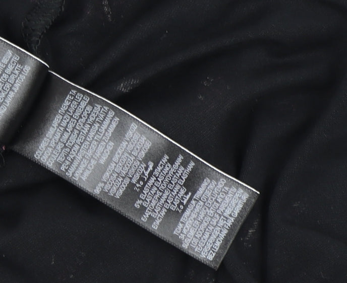 Marks and Spencer Women's Black Floral A-Line Dress