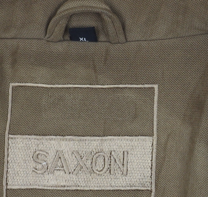 Saxon Men's Brown Bomber Jacket XL - Casual Style