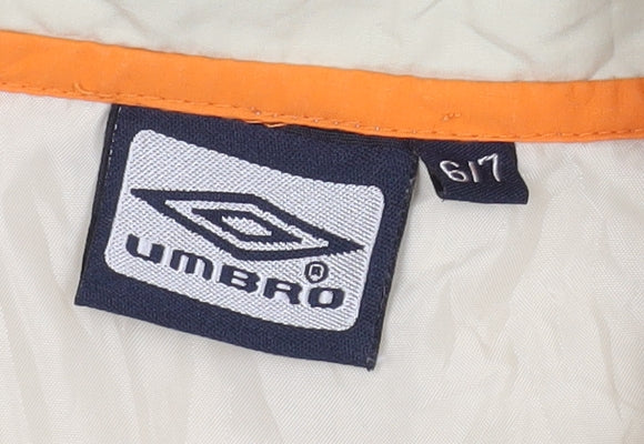 Umbro Boys Beige Pullover Hoodie, Size 6-7 Years
