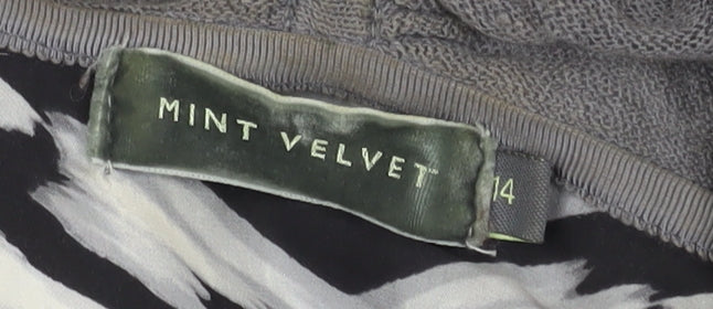 Mint Velvet Women's Grey Cardigan Long Sleeve Knit