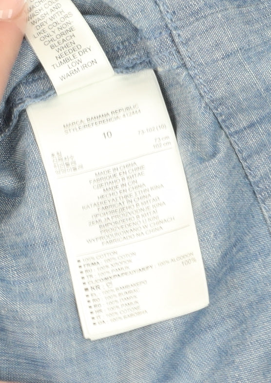 Banana Republic Women's Blue A-Line Short Skirt