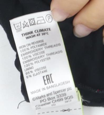 Marks and Spencer Women's Black Floral Blouse 14