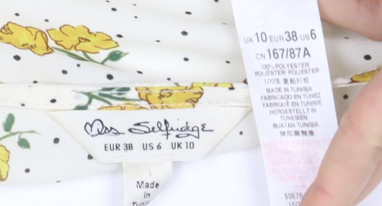 Rue Stiic Women's Ivory Floral Blouse UK 10 V-Neck