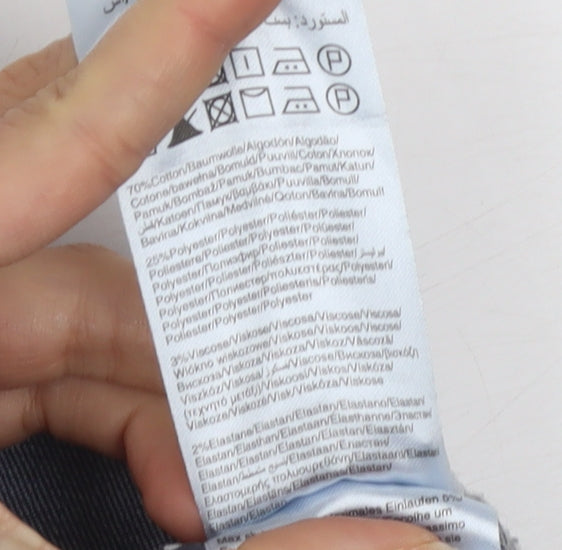 ONLY Women's Blue Denim Pencil Skirt, Size 10, Mid-Rise