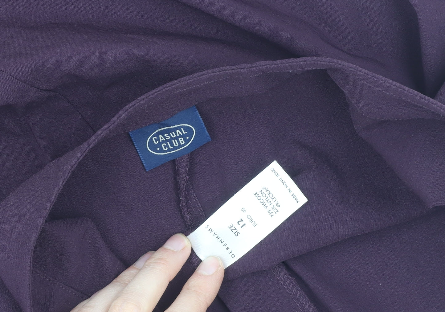 CASUAL CLUB Women's Purple Pencil Skirt Size 12