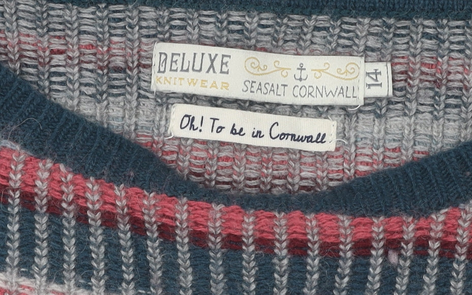 Seasalt Cornwall Women's Multicolour Crew Neck Jumper Size 14
