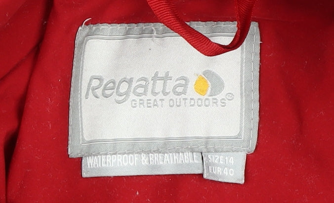 Regatta Women's Red Parka Jacket Size 14 Hooded Waterproof