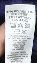 Dunnes Women's Blue Velvet Puff Sleeve Top Size 22