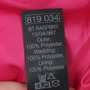 M&Co Women's Pink Puffer Waistcoat Size 14