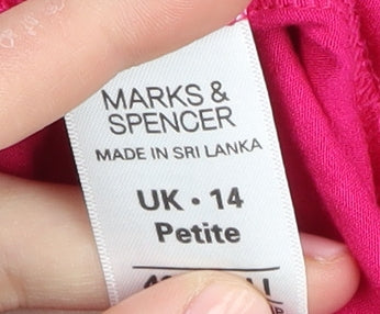 Marks and Spencer Women's Pink Blouse, Size 14 Petite