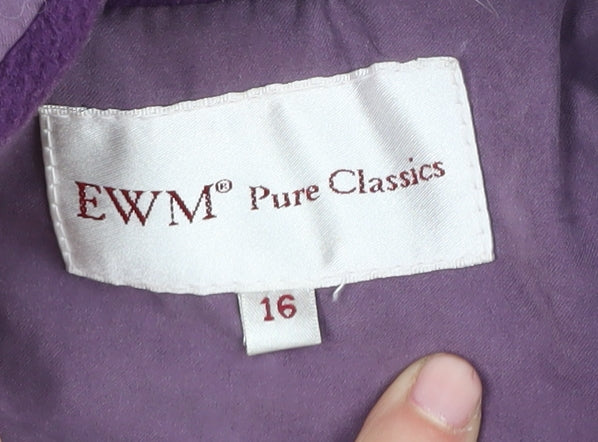 EWM Purple Women's Size 16 Snap Closure Jacket