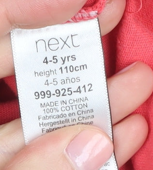 Next Boys Red Graphic T-Shirt 4-5 Years Casual Pullover