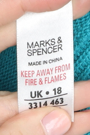 Marks and Spencer Women's Blue Cardigan Size 18