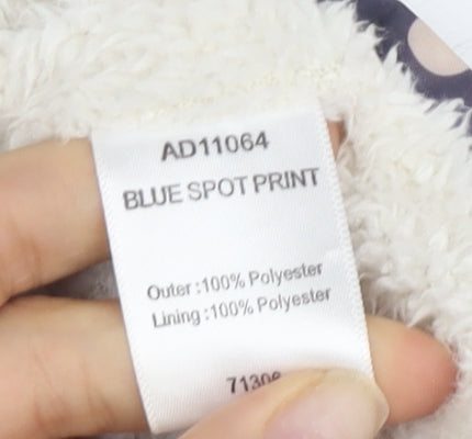 Cotton Traders Women's Blue Polka Dot Rain Coat 14