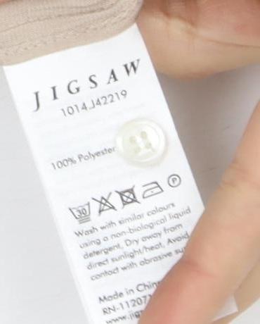 Jigsaw Women's Beige Sleeveless Blouse UK 14