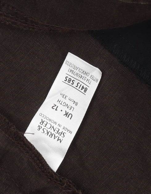 Marks and Spencer Women's Brown Cargo Skirt, Size 12