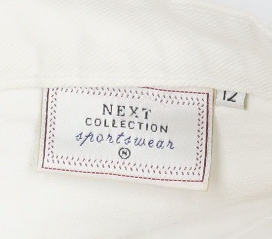 Next Women's White Knee Length Pencil Skirt, Size 12