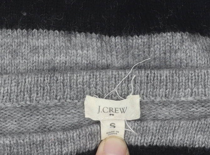 J.Crew Women's Black Stripe Pullover Jumper Size S