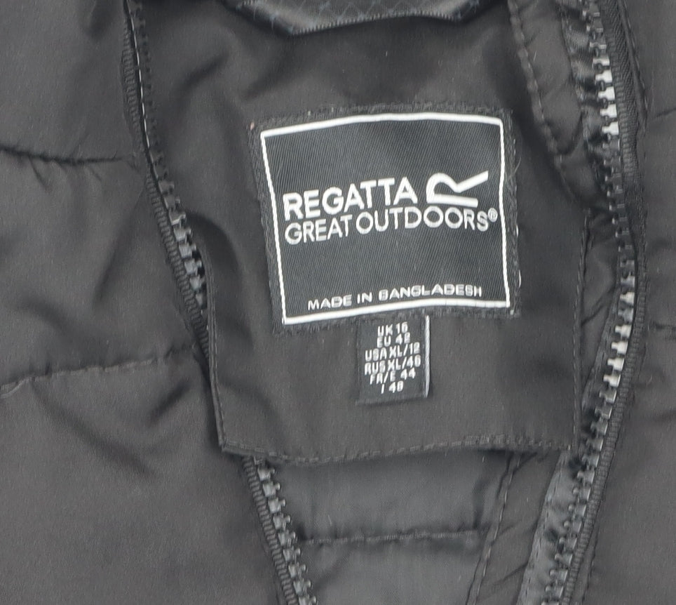 Regatta Women's Black Puffer Jacket Size 16
