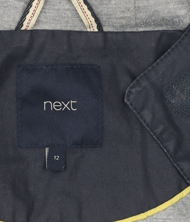 Next Women's Blue Parka Coat, Size 12, Hooded Casual